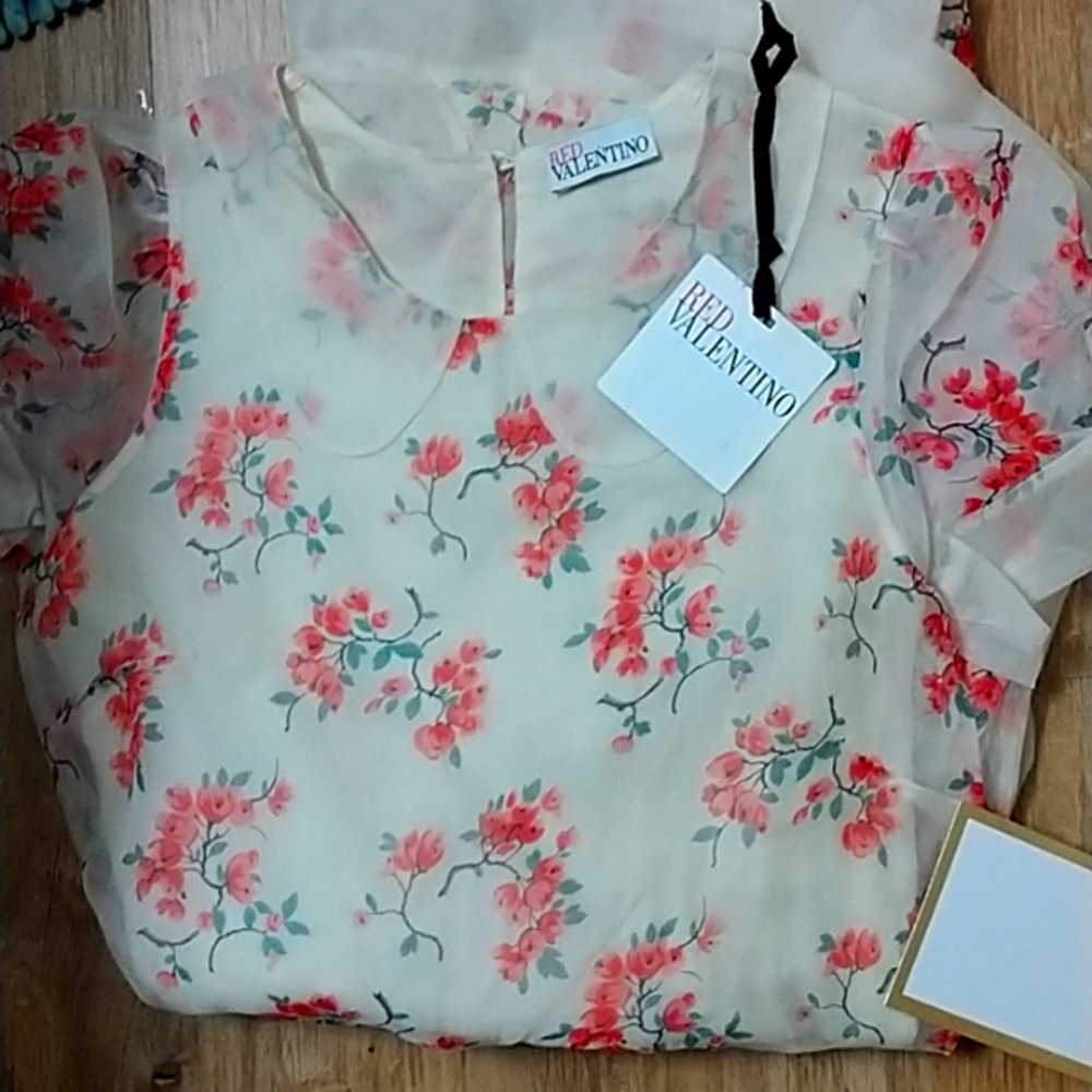 RED VALENTINO•VINTAGE •FLORAL• MINI DRESS • TAGS